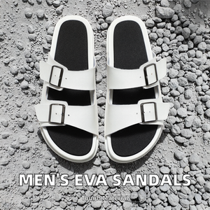Men's Outdoor Summer Casual Slippers Thick-Soled EVA Leather Platform Breathable <b>Sandals</b> - Product Image 2