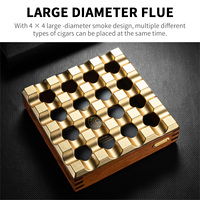 Asbak Cerutu CIGARLOONG Multi-Grooves, Desain Unik, Bahan Aluminium, Dapat Dicetak Logo Kustom