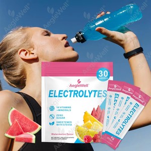 אבקת אלקטרוליטים Aeglewell OEM עם 16 ויטמינים ומינרלים, לחות מהירה ותמיכה באנרגיה, ללא סוכר, אבקת אלקטרוליטים לספורט - Product Image 4