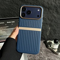 Coque de protection magnétique en alliage d'aluminium à rayures époxy XP1544 compatible avec iPhone 17 Pro Max, nouveau modèle S24 S22