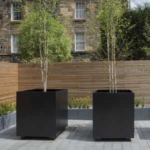 2025 современный домашний садовый декоративный прямоугольный легкий квадратный цветочный горшок из стекловолокна Большой ваза коробка дренажное отверстие - Product Image 4