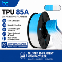 Filamen Cetak 3D TPU Ultra Lembut 85A 1.75mm 1KG Tekstur Seperti Silikon 450% Elongasi 0.02mm Kompatibel Direct Drive Bowden