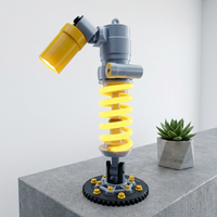 Lampe de bureau géométrique en PET avec suspension amortissante, lumière de table LED à intensité variable pour le soin des yeux, idéale pour le bureau, la maison, la salle d'étude et la décoration