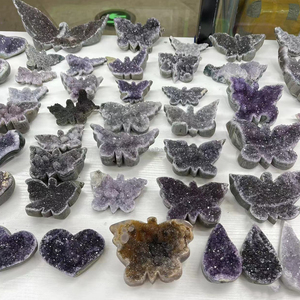 Racimo de amatista Natural de alta calidad, <span class=keywords><strong>punto</strong></span> de Geoda, esfera, corazón, mariposa - Product Image 3