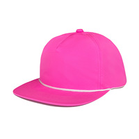 Gorra de Béisbol Personalizada con Logotipo Bordado e Impreso, 5 Paneles, Estructurada, Visera Plana, Tejido de Secado Rápido, con Cordón Ajustable, Venta al Por Mayor