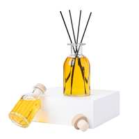 Bouteilles diffuseurs de parfum en verre de luxe en gros pour la maison, contenants vides pour huiles parfumées avec emballage haut de gamme