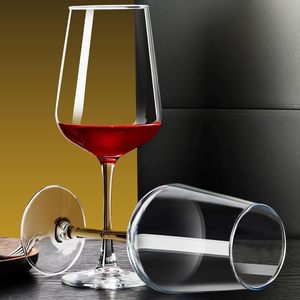 Verre à vin à pied long transparent soufflé à la main de 12 oz pour vin rouge et blanc, anniversaire, mariage - Product Image 1