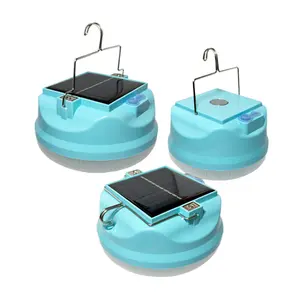مصباح تخييم خارجي يعمل بالطاقة الشمسية مع شحن USB مصباح طوارئ قابل لإعادة الشحن للمغامرات الخارجية
