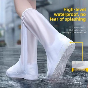 Couvre-chaussures imperméables haut de gamme, anti-éclaboussures, antidérapants, en PVC, pour le cyclisme, les voyages et le camping - Product Image 2