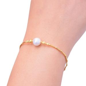 Zhuji Danshui 9-10mm White S925 Silver Radish <b>Bracelet</b> Strong Light <b>Fine</b> Flaws Wholesale Radish Jewelry Elegant Pearl <b>Bangle</b> - Product Image 5