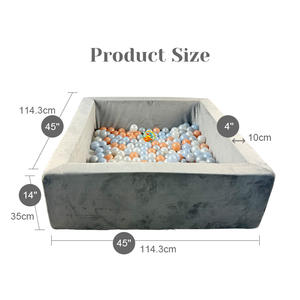 Piscina di Palline Morbide Personalizzata con Copertura Rimovibile, Box per Bambini in Memory Foam, Piscina di Palline Quadrata per Bambini - Product Image 2
