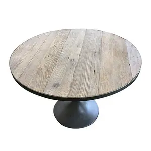 Recycler vieil orme table à manger en bois massif