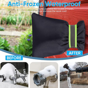 Couvre-robinet extérieur réutilisable Protection contre le gel d'hiver Isolation des tuyaux Météo froide Imperméable Couvre-robinet isolé antigel - Product Image 4