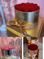 Pasokan Pabrik 2026 Kotak Hadiah Kertas Metalik Bergaya Punk Bunga Awet Tahan Lama Modern Keren untuk Hari Valentine