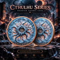 Pièce de collection 3D en cuivre fin 999, plaqué électrolytiquement, série Mythos Cthulhu, haute définition, couleur UV, effet proof-like, artisanat d'art, 1 oz