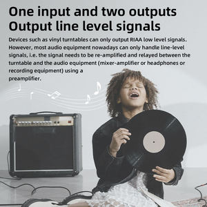 Préamplificateur <span class=keywords><strong>phono</strong></span> portable PP500, studio à domicile, guitare électrique, amplificateur audio pour casque, amplificateur de monitoring, préamplificateur vinyle - Product Image 3