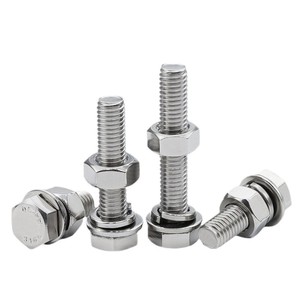 Vis hexagonales en acier inoxydable à huit directions M16 M18 M20 M22 M24 M27 M30 DIN 933 A4-80 Grade B pour freins de véhicules électriques - Product Image 1