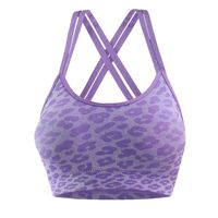 Combinaison pour femme écologique, sans coutures, respirante, à séchage rapide, imprimé léopard, bretelles croisées, en Spandex/Nylon, maintien élevé