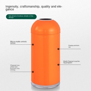 Thùng rác thương mại cỡ lớn, tròn, không nắp, kiểu dáng sáng tạo, dùng cho quán trà sữa và quán cà phê - Product Image 3