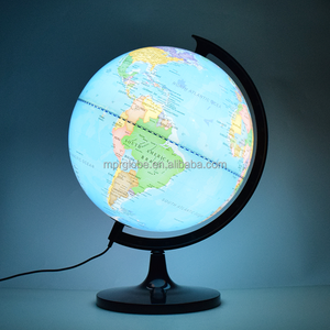 Lampe de Table rétro à Led de 32cm, carte du Globe de la terre, rotation à 360 degrés, carte du <span class=keywords><strong>monde</strong></span>, en espagnol, décoration de bureau - Product Image 3