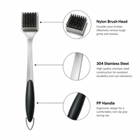 Ensemble d'outils de barbecue en acier inoxydable 304 pour la randonnée, le camping et la cuisine en extérieur, comprenant brosse de nettoyage de barbecue, spatule ajourée, fourchette et autres gadgets