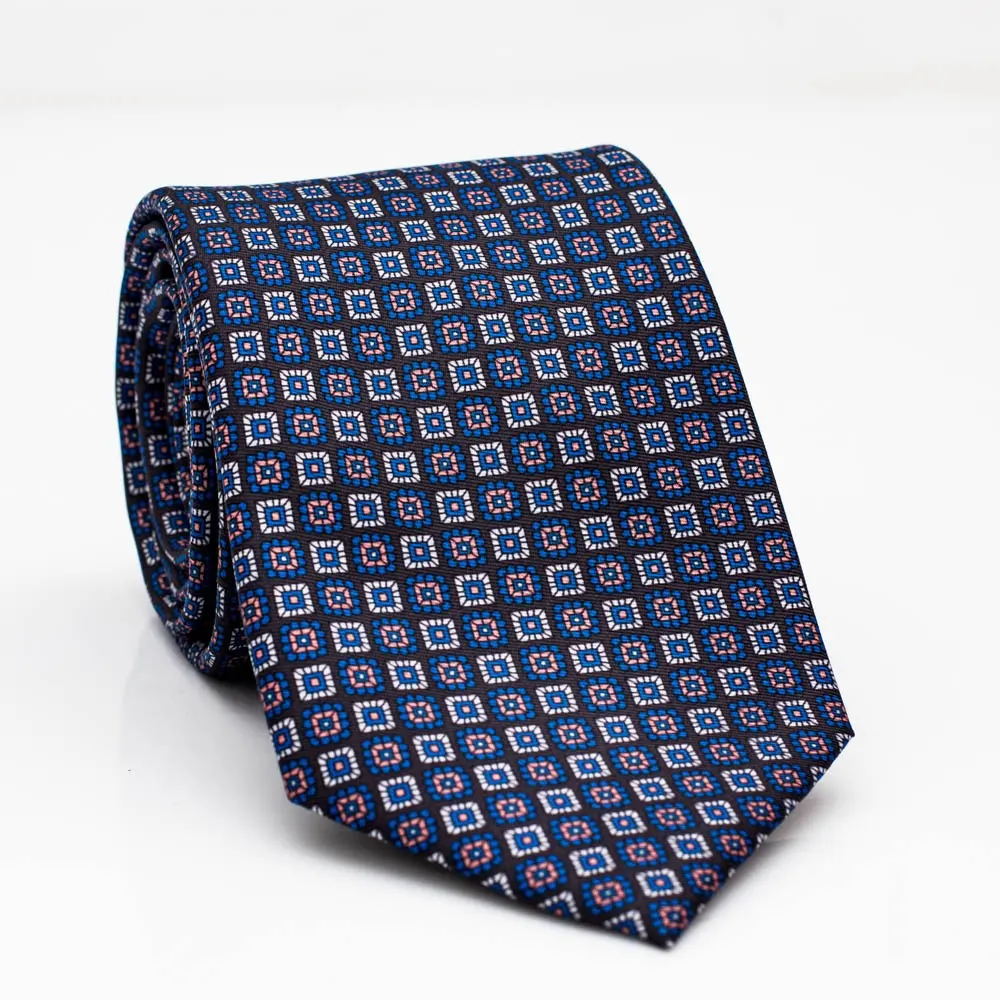 Cravate en tissu imprimé de petites fleurs pour hommes, nouvelle collection, logo et étiquette personnalisés, vente en gros, chinois,