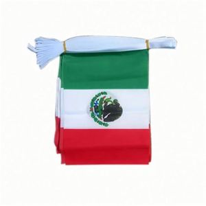 Guirnalda de Banderines Triangulares Mexicanos Personalizados de Poliéster al por Mayor - Product Image 1