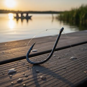 30 pièces/sac 11 # -20 #   Hameçon de pêche à longue tige en acier à haute teneur en carbone, style Maruto, à ardillon, pour jigging en eau salée, truite, poisson-chat, ruisseau - Product Image 6