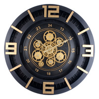 Horloge murale géante de 50 cm de haute qualité avec engrenages, silencieuse, pour table basse, design engrenages, décoration intérieure