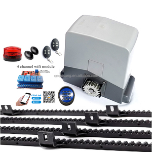 Kit d'ouverture de porte coulissante à moteur à courant alternatif robuste 1000kgs télécommande <span class=keywords><strong>4m</strong></span> Rack Wifi pour les opérateurs de portes coulissantes d'allée automatique - Product Image 1