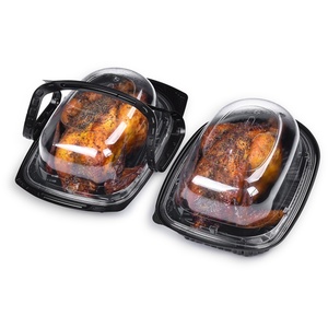 Boîte d'emballage pour poulet rôti, canard, sushi, micro-ondable, à emporter, conteneur en plastique de qualité alimentaire avec gaufrage - Product Image 1