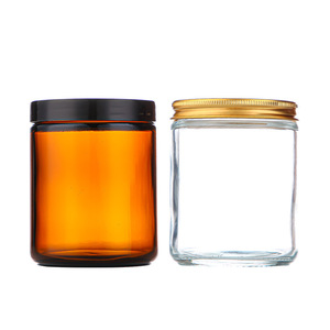 Bocaux à bougies en verre vides, réutilisables, écologiques, avec couvercles, transparents, ambrés, noirs mats, avec logo personnalisé, 4oz, 8oz, 16oz - Product Image 6