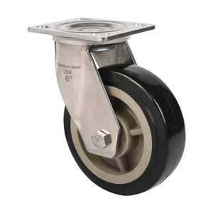 WeiHang 6 POLEGADA 360 Graus Sem Ruído POLIURETANO Rodas Bloqueio Rodízios Industriais Placa giratória Roda com rodízios de Freio - Product Image 2