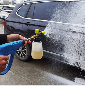 Produits d'entretien automobile tendance 1L canon à mousse jaune large bouche pulvérisateur de <span class=keywords><strong>lance</strong></span> à mousse de lavage de voiture électrique <span class=keywords><strong>pour</strong></span> le nettoyage de voiture - Product Image 2