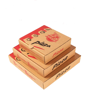 Caja de Pizza Impresa Personalizada 33x35cm, Flauta <span class=keywords><strong>B</strong></span>, Flauta E, Corrugada, Resistente a la Grasa, Impermeable, Caja de Entrega para Comida Caliente para Llevar - Product Image 3