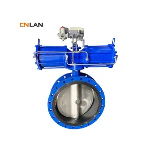 Aw Series Pneumatic Actuators Flange Butterfly Valve Explosion-proof Soft Seal Valve DN500