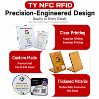 NFC-Chip Kontaktlose IC-Karte Acryl-Tischaufsteller für Restaurantmenü Google-Bewertung Check-in-Tafel