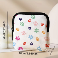 Sac à friandises pour chien personnalisé en PVC imprimé avec des pattes, imperméable, multifonctionnel, avec fermeture éclair, pour l'entraînement des chiens