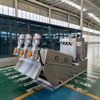 Déshydrateur à vis multi-disques de qualité industrielle à empreinte compacte pour usine d'eau potable à cycle rapide