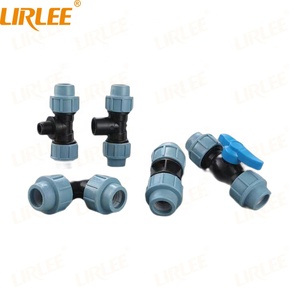 LIRLEE Raccord de tuyauterie pour irrigation d'usine <span class=keywords><strong>Pe</strong></span> Plumbing Material <span class=keywords><strong>Coude</strong></span> PP Compression Poly Hdpe Fittings - Product Image 1