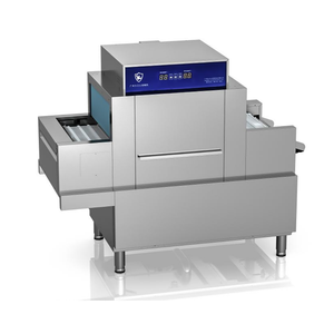 Lave-vaisselle tunnel industriel commercial autonome pour restaurant, avec long convoyeur, pour usage hôtelier, électrique - Product Image 1