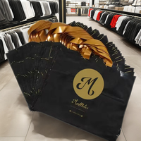 Sac en Polyéthylène Personnalisé avec Poignées Boucles LDPE/HDPE, Sac de Courses en Plastique Cabas avec Votre Logo pour l'Emballage de Vêtements, Sac à Fond Élargi