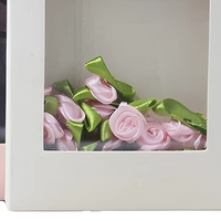 Boîte cadeau pliable en carton - Dossiers avec fenêtre en PVC et doublure en éponge &amp;   Logo personnalisé - Matériaux recyclés