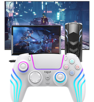Control Inalámbrico para Juegos Compatible con P5 y Switch, con Altavoz Integrado, Conector para Auriculares, Sensor Hall, Iluminación RGB y Motor de Vibración