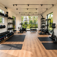 Conteneur de sport multi-usages de 20 pieds de haute qualité, salle de sport préfabriquée en acier modulaire, pod de fitness extérieur
