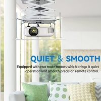 Projecteur électrique WIFI 4K de 70 à 500 cm, montage au plafond, type ciseaux, projecteur motorisé avec télécommande