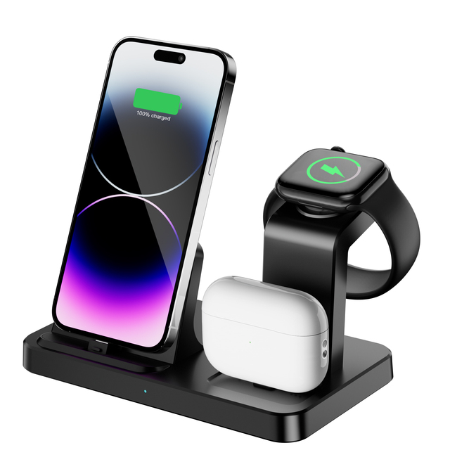 3 in 1 Wireless Charging Station, Charging Stand Dock for iPhone 14/13/12 for iWatch 1 to 8, Ultra, for Airpods 3/2/1/Pro