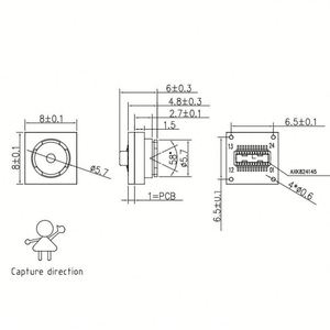 Modul Kamera Pemindai Kode QR WFH/OLT Lensa Apertur Kecil Makro HD 300.000 Piksel GC0308 Modul Pembayaran - Product Image 4
