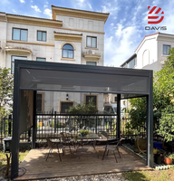 Pergola motorisée en aluminium sur mesure avec cadre thermolaqué, pergola d'extérieur pour l'ombrage, gazebo en aluminium, pavillon