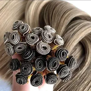 Double Drawn Russian Raw 100% Virgin Remy Cuticle Aligned Hair Genius Weft 50g 60g 20 22inch Hand Tied Genius Weft